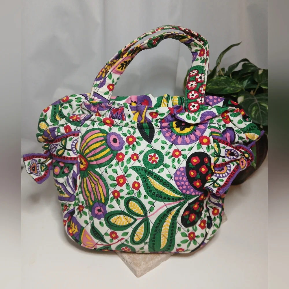 VERA BRADLEY Quilted Small Tote Purse Bag Little Princess Colorful Florals